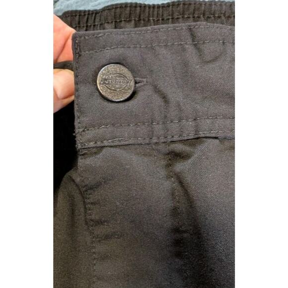 Dickies Women's Plus Black Stretch Flare Leg Drawstring Srubs Pants, XXL - Picture 7 of 12